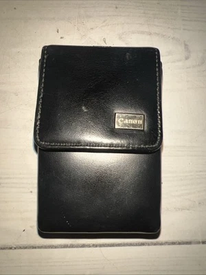 Canon PowerShot Leather Compact Camera Case Belt Loop Wrist Strap - Image 1 of 3