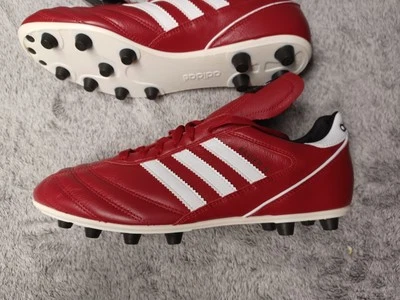 adidas kaiser 5 rosse nuove taglia 10,5 tacchetti calcio uomo made in Germany pelle  - Immagine 1 di 4