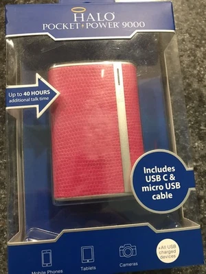 Halo Pocket Power 9000 通用内置 USB 便携式 移动电源 — 第 1/3 张图片