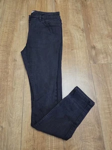 Next Ladies Skinny Mid Rise Black Jeans Uk Size 12 Regular Used - Picture 1 of 14