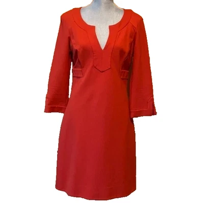 Vestido Vaina Diane von Furstenberg DVF Talla 4 Rojo Jersey Tejido Hombres Locos Foto 1 de 4