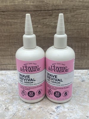 Paquete de 2 sueros de gel Rhyme & Reason Sensational Haircare Wave Revival jojoba 6,7 oz Foto 1 de 4