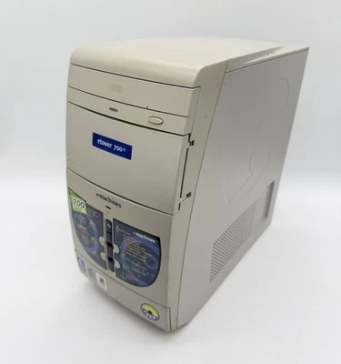 Vintage 2000 Y2K eMachines eTower 700ir Intel Celeron Complete Computer PC Tower - Image 1 of 4