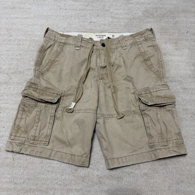 Vintage Abercrombie & Fitch Cargo Shorts Beige Khaki Distressed Y2K Men's 32 - Image 1 of 4