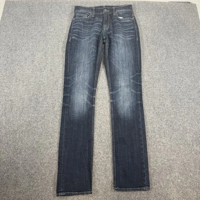 BKE Jeans Mens 27x32 (Fits 26x32) Blue Alec Straight Dark Wash Stretch Low Rise - Image 1 of 4