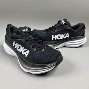 Zapatos Hoka One One Bondi 8 para mujer talla 7 negro blanco cojín máximo para correr 1127952 - Imagen 1 de 10