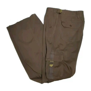 Pantaloni LAUREN Ralph Lauren donna 10 pantaloni cargo da trekking marroni tasche laterali gamba vintage - Foto 1 di 12