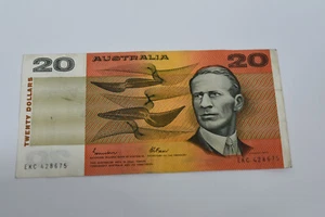 Australian Johnston/Fraser $20 Banknote - Gothic Serial - F to VF -R409b - Picture 1 of 7
