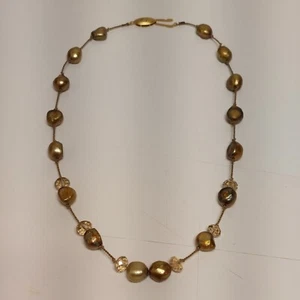 Collana vintage di perle e cristalli - argento firmato 18" - Foto 1 di 17