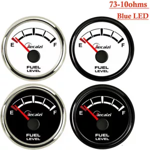 Jiecaizi 52mm/2-1/16" medidor de nivel de combustible 73-10ohms 9-32VDC para coche azul marino led - Imagen 1 de 13