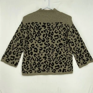 Isabel Maternity Womens XXL Pullover Funnel Neck Sweater Animal Leopard Pattern - Picture 1 of 9