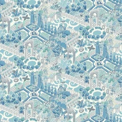 NIP Waverly York Wallpaper Prepasted Double Roll Blue Garden GP5933 60 SF Floral - Image 1 of 4