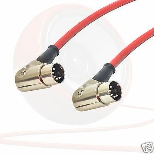 Угловой 5-контактный миди-провод Din. Кабель педальной панели, клавиатуры, синтезатора, ножного переключателя - Изображение 1 из 3