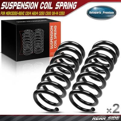 2 Coil Spring for Mercedes-Benz C204 W204 C250 C300 08-14 C350 Rear Left & Right - Image 1 of 4