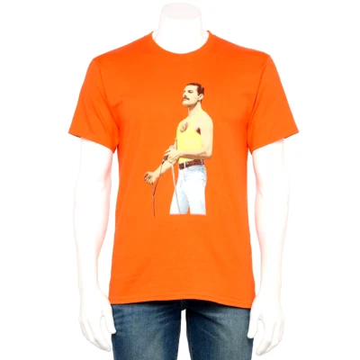 Camiseta gráfica manga corta Freddie Mercury "Queen" naranja XL para hombre nueva con etiquetas Foto 1 de 4