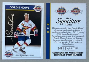 Gordie Howe Zellers Masters of Hockey Signed Hockey Card Auto /3500 w/COA - Bild 1 von 2
