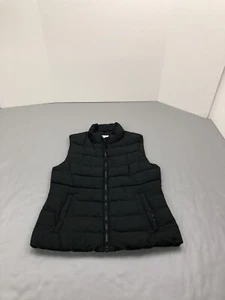 Gap Puffer Vest Womens Small Black Full Zip Cold Control Water Resistant Pockets - Picture 1 of 8