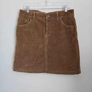Gap Stretch Corduroy Y2K Style Preppy Skirt Brown Size 10 - Picture 1 of 6