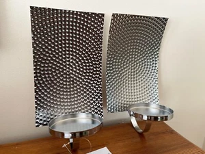2er Set Wandkerzenhalter silber Metall Modern Deko Kerzenhalter Wandhalterung - Bild 1 von 4