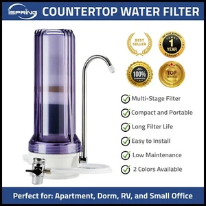 iSpring Multi-Stage Countertop Drinking Water Filter System with Faucet Adapter - Picture 1 of 13