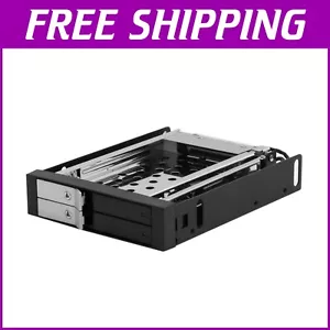 Hot Swap Mobile Rack for Dual 2.5” SSD/HDD - 6Gbps Internal SATA Enclosure - Picture 1 of 11