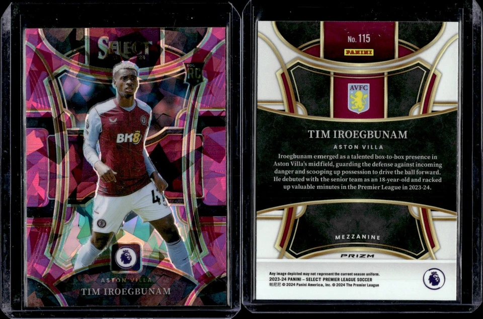 2023-24 Panini Select Premier League Pink Ice Rookie #115 Tim Iroegbunam - Image 1 of 1