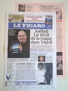 LE FIGARO N°20 859 du 26/08/2011 - Le départ de Steve Jobs/ La traque de Kadhafi - Picture 1 of 11