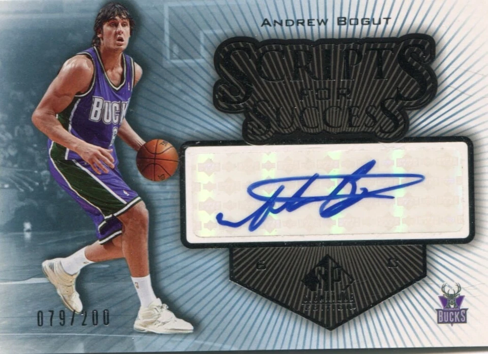 2005-05 SP Signature - ANDREW BOGUT - Autograph Rookie - MILWAUKEE BUCKS #d/200 - Image 1 of 1