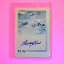 2010 Bowman Chrome, USA, Christian Lopes Cyan Printing Plate, 1/1 Auto #USA-7 RC