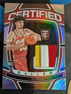 2024-25 Totally Certified Baller Zaccharie Risacher Rookie Card RC Patch /125 - Bild 1 von 2