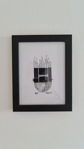 framed Ink drawing - Picture 1 of 2