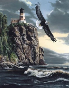 Lighthouse Cliff, Kevin Daniel, Wall Art Print Poster 14" x 11"  2580 - Picture 1 of 1