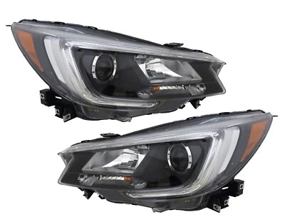 FITS SUBARU OUTBACK LEGACY 2018-2019 HALOGEN HEADLIGHTS HEAD LIGHTS LAMPS PAIR - Imagem 1 de 3