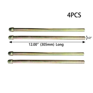 4Pcs Straight Wire Single Head Exhaust Hanger Universal 1/2'' Mild Steel L:12'' - Picture 1 of 3