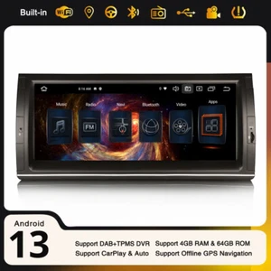 8-Cœur 10,25" IPS 64Go Android 14 BMW X5 E53 Autoradio USB DSP WiFi CarPlay Navi - Foto 1 di 21