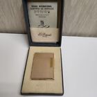 Dupont Lighter Gold Diamond Cut Made in France w/Box Vintage
