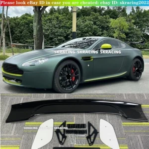 For Aston Martin Convertible Coupe DB9 DBS Black + White Rear Trunk Spoiler Wing - Picture 1 of 12