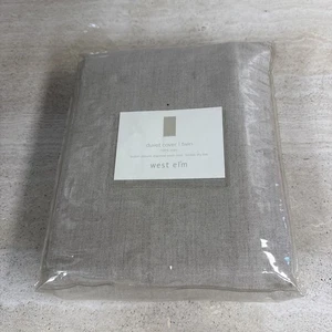 Funda nórdica West Elm Twin 100 % lino marrón tostado  - Imagen 1 de 5