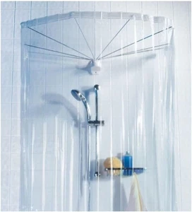 Tende Da Doccia PEVA OMBRELLA 200X170 Cm Trasparente - Foto 1 di 12
