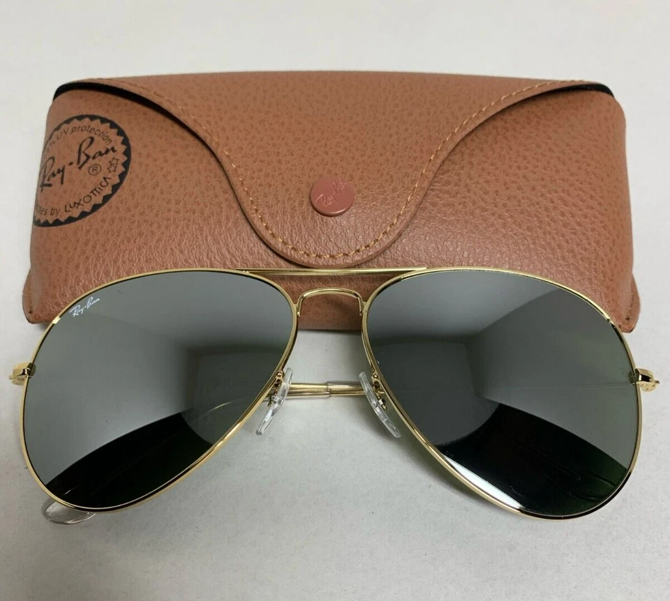 Ray-Ban Aviator Sunglasses RB3025 58-14mm Gold Frame & Silver Mirror Lens 001/30 - Image 1 of 3