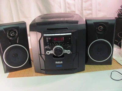 RCA 5-Disc CD Changer Stereo System AM/FM Radio Aux In #RS22162 Tested Works VG - Image 1 of 4