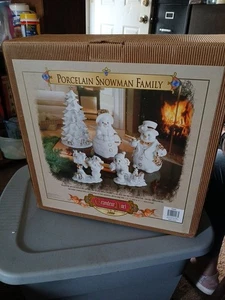 Grandeur Noel Porzellan Schneemann Familie 2000 Collector's Edition 5 Stück in Box - Bild 1 von 23