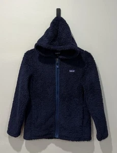 Patagonia Los Gatos Hoody Kinder Größe Large 12 Sherpa-Flor Fleecejacke blau - Bild 1 von 4