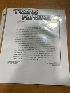 Transformers Sunbow Productions Release Date Letter - Bild 1 von 3