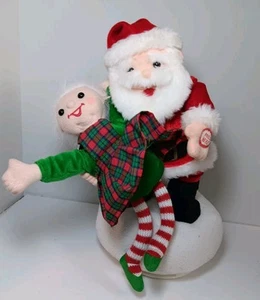 De colección Años 90 Raro Papá Noel Mejor Nochebuena Cantando Spinning Bailando Santa Mrs Claus - Imagen 1 de 5