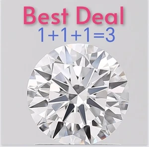 3 Pcs IGI Certified Loose Diamond Round Lab Grown diamond 3.00 tcw D VS1 - Picture 1 of 15