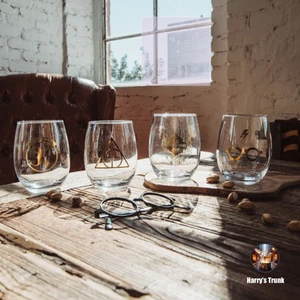 Harry Potter Icons Stemless Wine Glasses, Set of 4, 20-Ounce Tumblers - All new - Picture 1 of 7