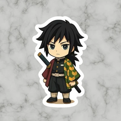 Giyu Tomioka, Water Hashira Demon Slayer Kimetsu No Yaiba Vinyl sticker Decal - Image 1 of 2