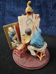1999 Norman Rockwell “Triple Self Portrait” Figurine First Edition 5000/ 97  - Picture 1 of 11