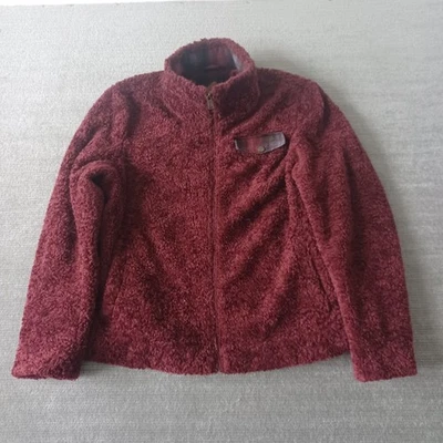 Pendleton Chaqueta Difusa Mujer XL Borgoña Cremallera Completa Cuello Simulado Vellón Sherpa Cálida Foto 1 de 4